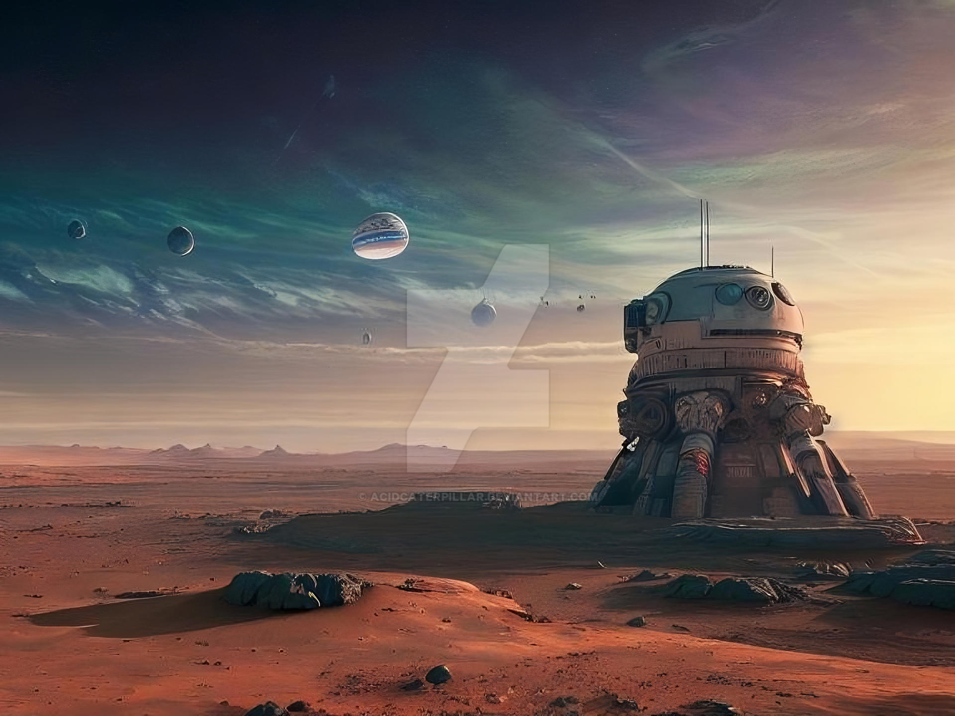Local Base in the middle of the Martian desert by acidcaterpillar on ...