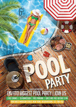 Pool Party Flyer Template