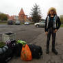 Waiting For The Tour Bus In Kaunas,Lithuania