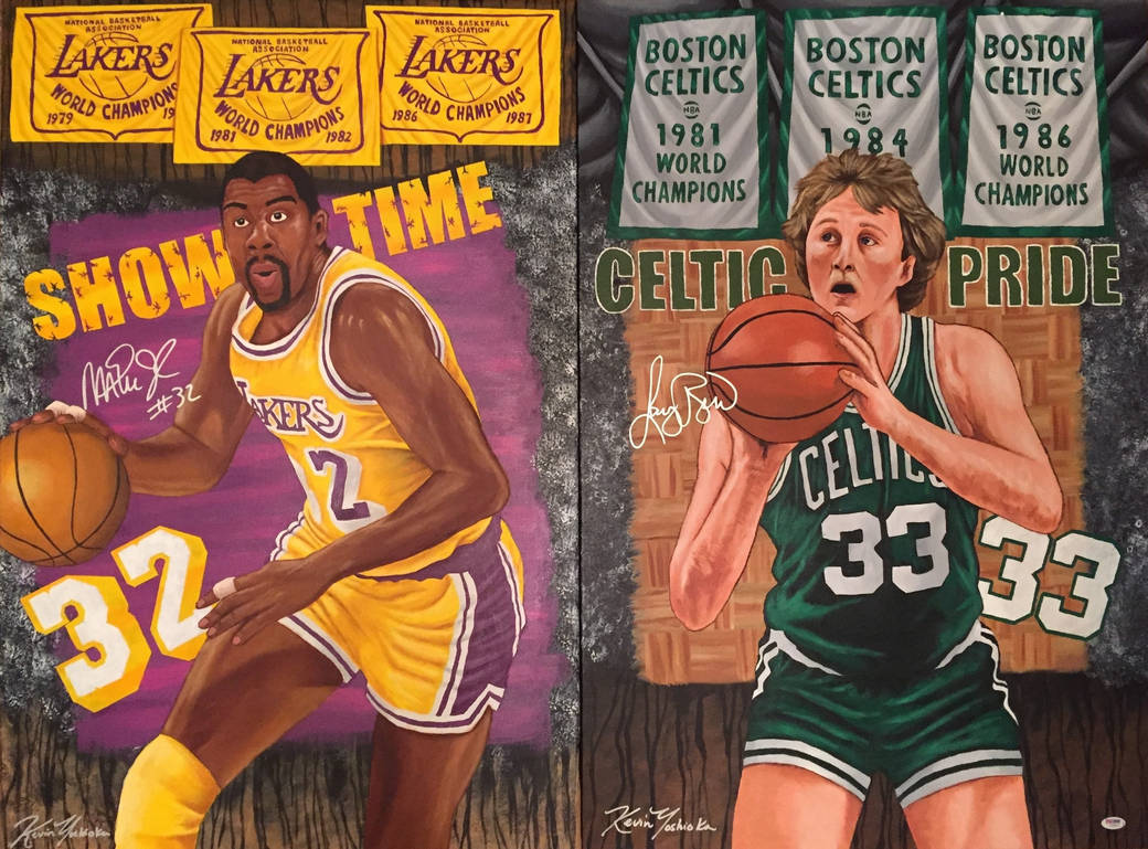 Larry Bird vs Magic Johnson by whatevah32 on DeviantArt