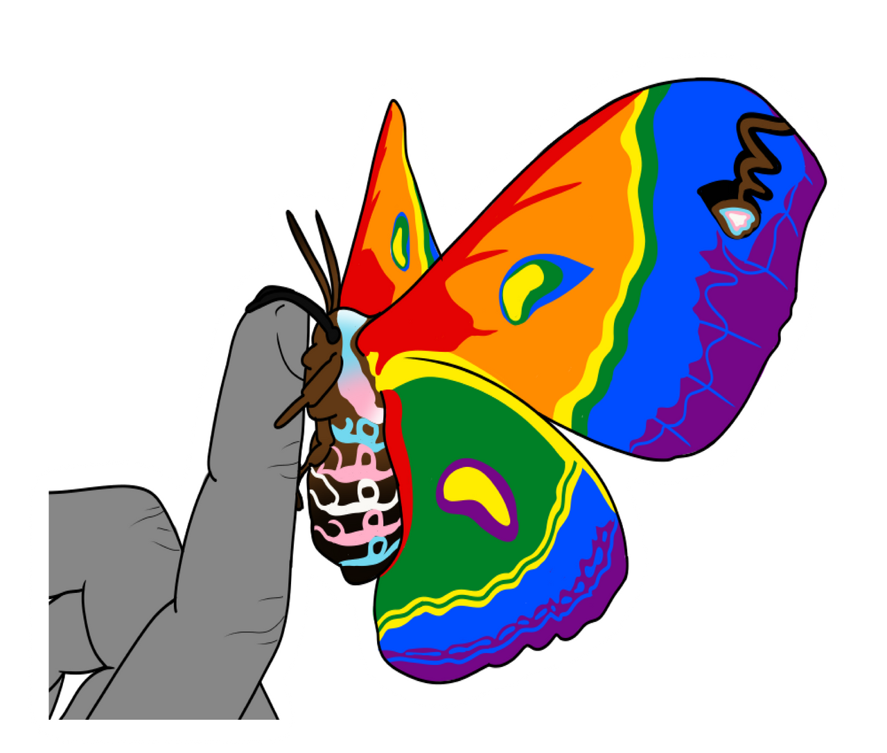 Progress Pride Flag Moth By Celestiteazure On Deviantart Progress Pride Flag Moth By Celestiteazure On Deviantart