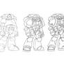 Drawing a Space marine