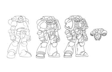 Drawing a Space marine