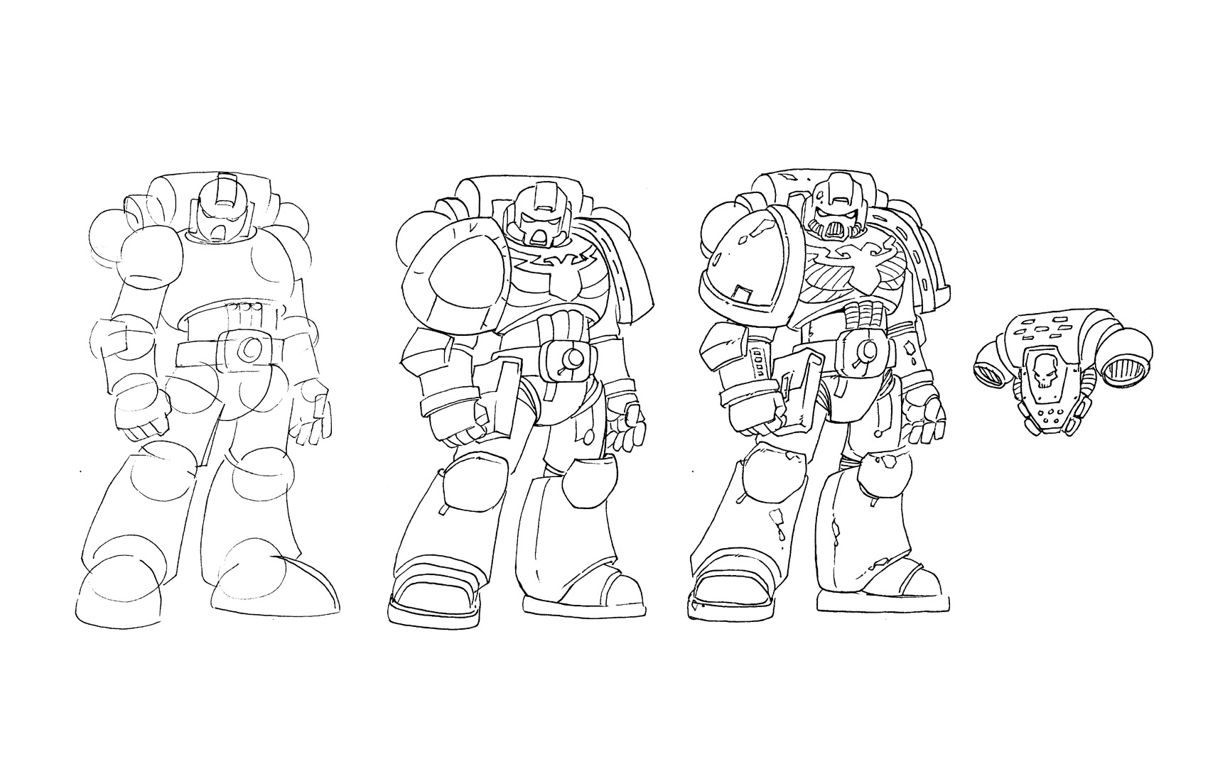Drawing A Space Marine By Nachomon On Deviantart