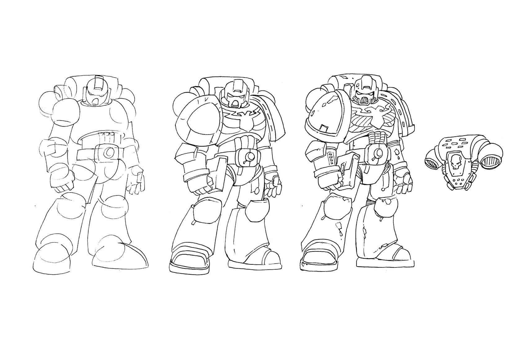 Drawing a Space marine