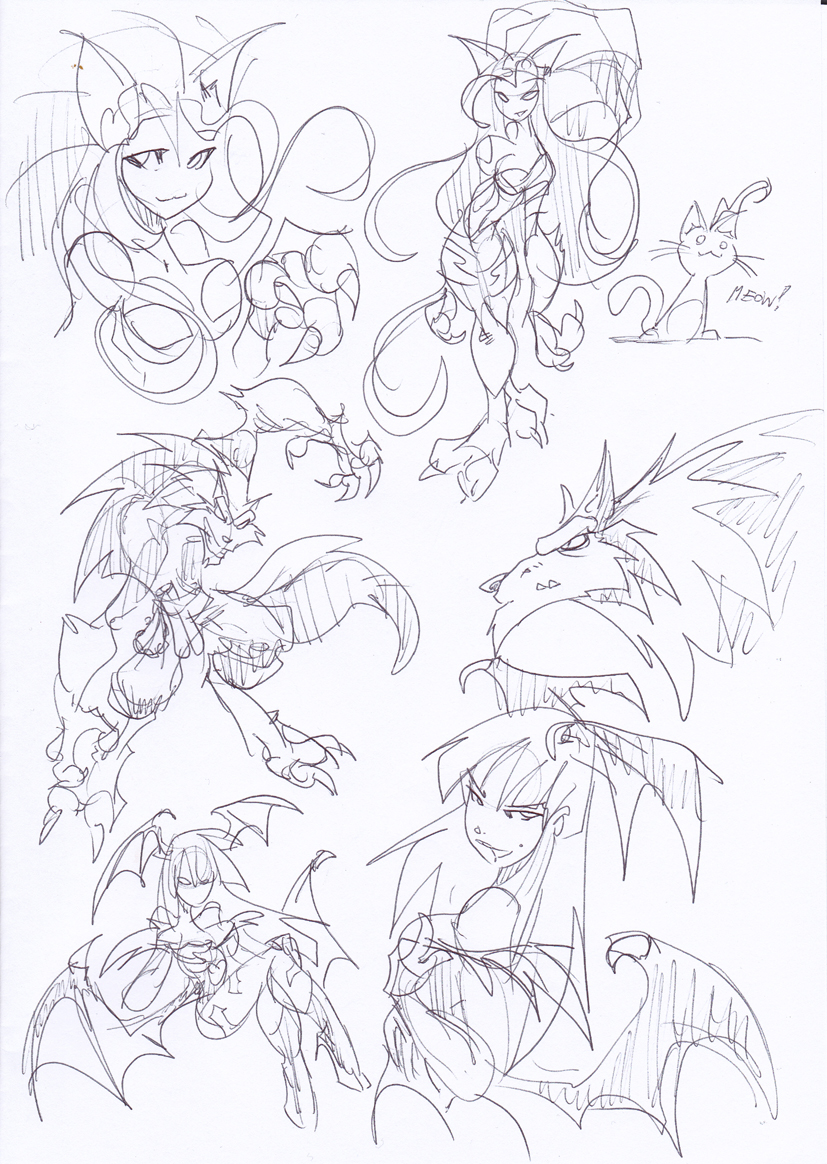 Darkstalkers sketches1