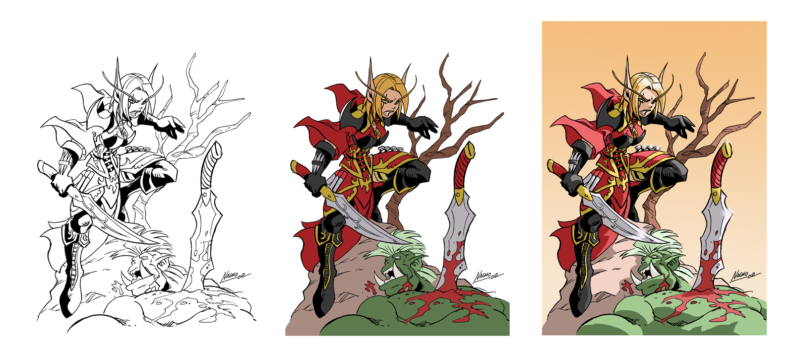 Blood Elf Color Process