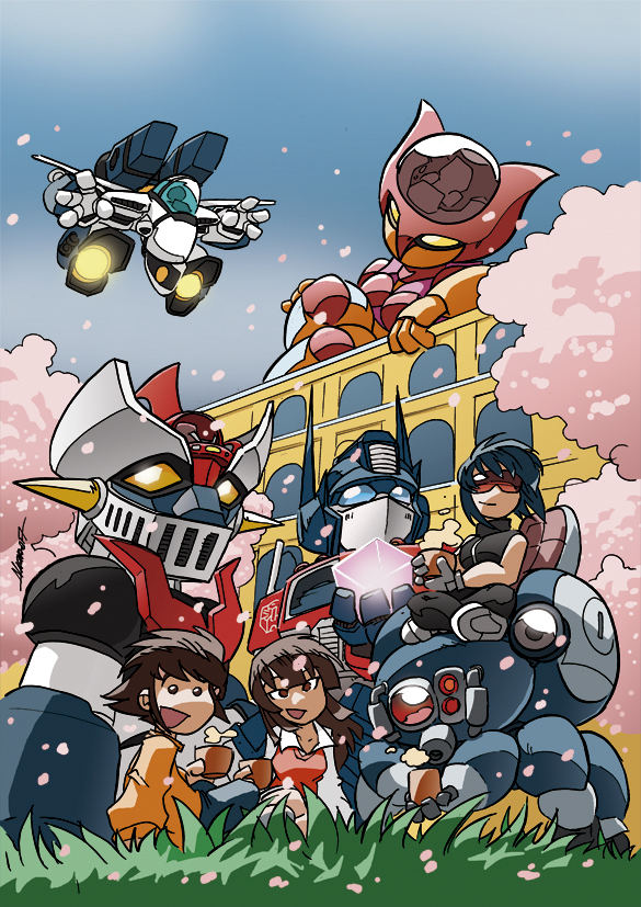 Chibi Robots at Hanami by NachoMon