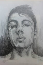 Self-Portrait in Pencil