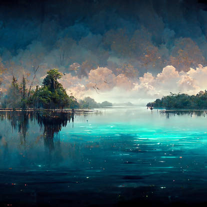 a lakeside scenery