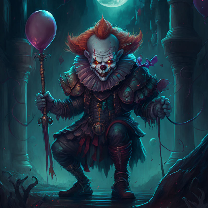 Pennywise Math Pennywise With Balloons And A Dagger by PicSoAI on DeviantArt