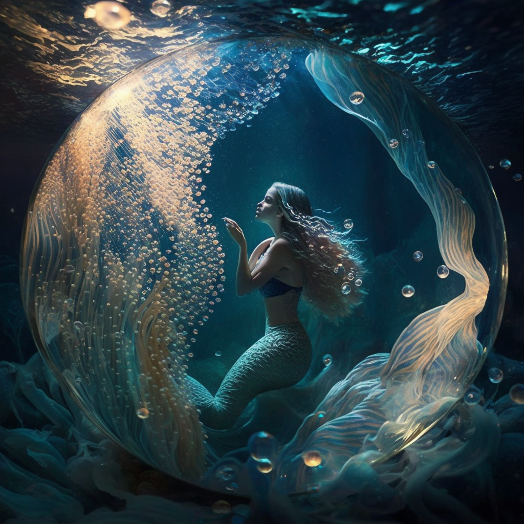 Mermaid Waters - The Art Inspires - Digital Art, Fantasy