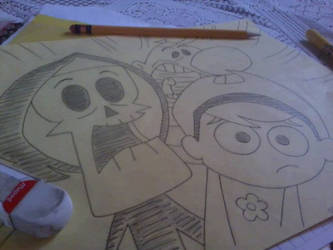 grim, billy, and mandy