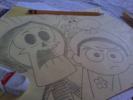 grim, billy, and mandy