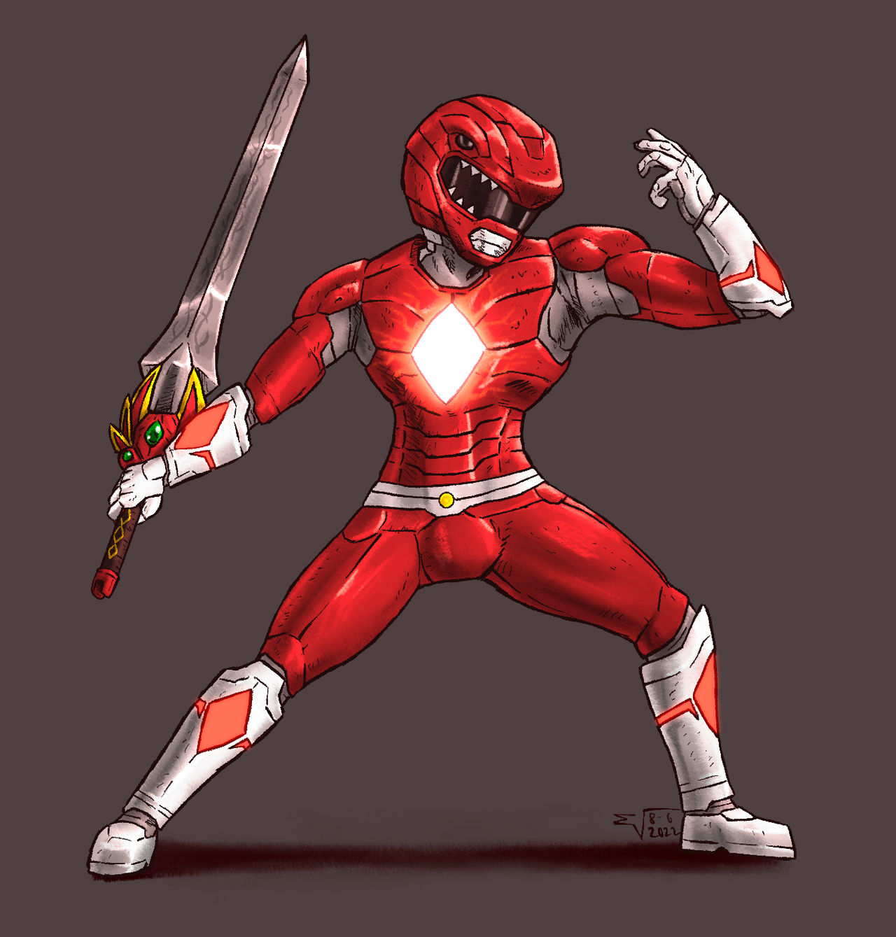 Power Ranger - Red - by EV-ARTWORK on DeviantArt