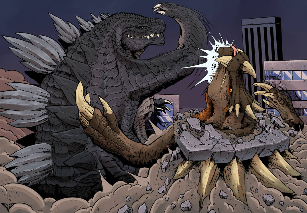 Godzilla Rivals Anguirus Godzilla vs Anguirus by EV-ARTWORK on DeviantArt