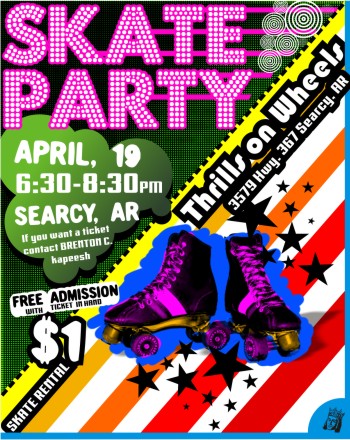 Flyer for SKATE PARTY