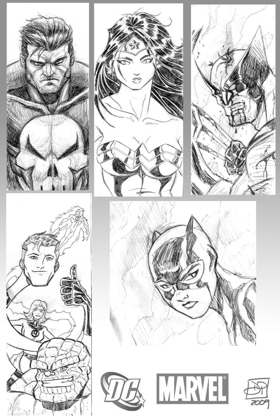 Marvel DC Sketches