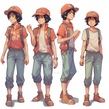 ADOPTABLE Stylized Anime City Farmer Boy