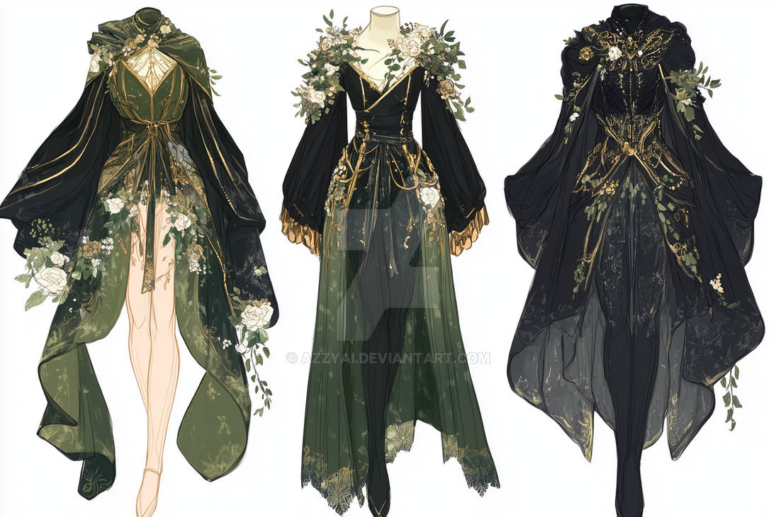 Array Outfit Outfit ADOPT: Verdant Array - Set of 3 by AzzyAI on DeviantArt