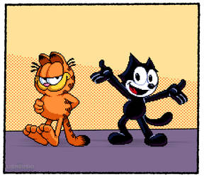 Two Cartoon Cats