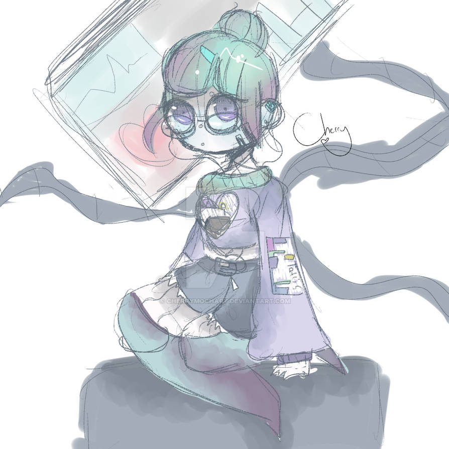 Computer Oc Female Electronic Girl OC by CherryMochart on DeviantArt
