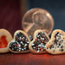 Cookie and Brownie Heart Earrings