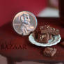 Chocolate Brownies with Nuts 1:12 Scale