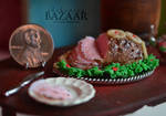 Honey Glazed Ham 1:12 Scale by TheMiniatureBazaar