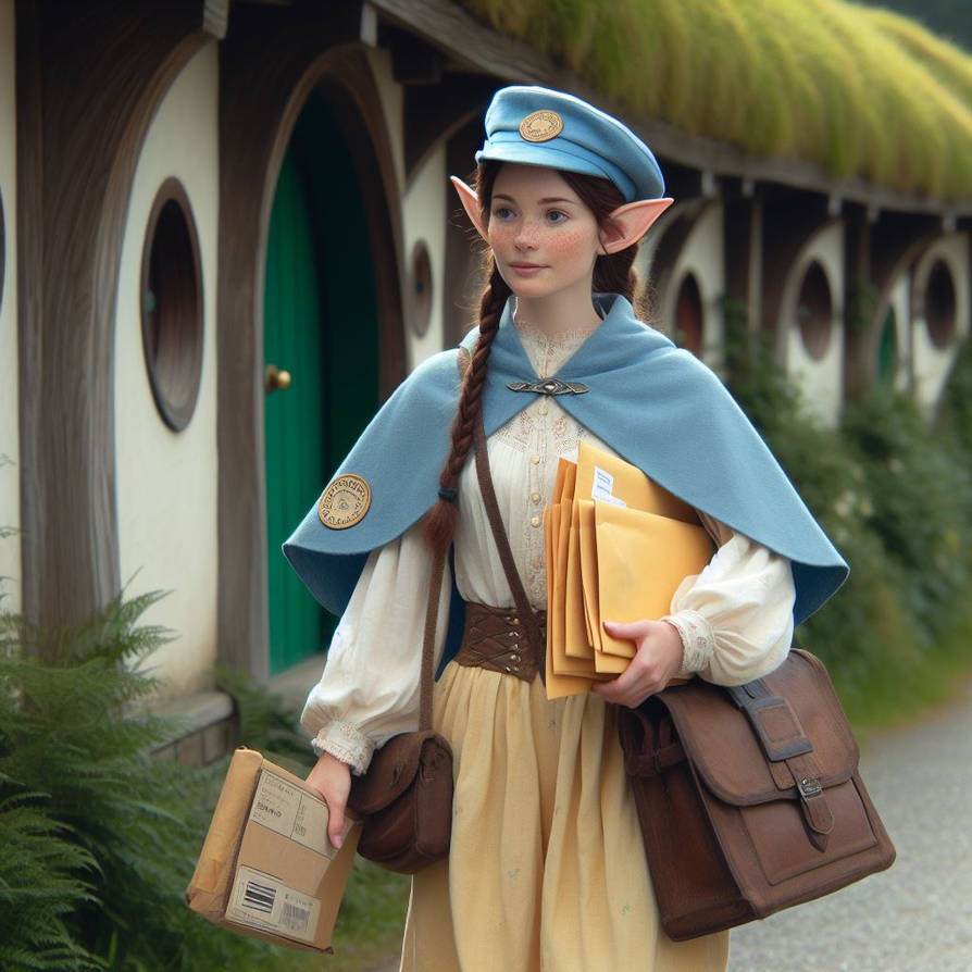 Postman Elf Female Elf Post Officer by FoxPesdassi on DeviantArt