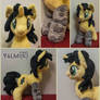 Plushie pony OC Gadget Steelmare with cyberlegs