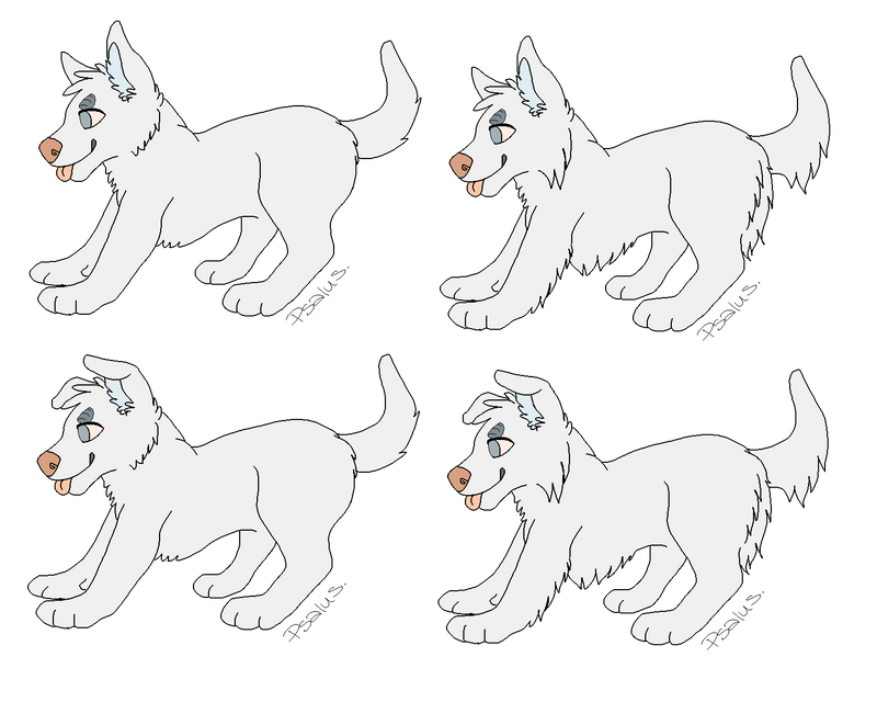 Free Pixel Pup lines - Paint Friendly