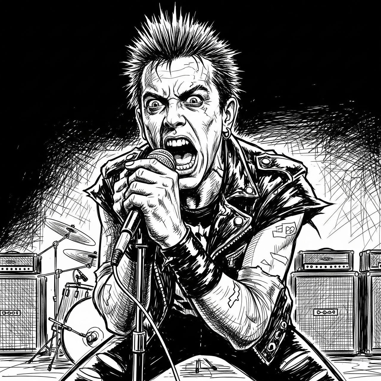 Johny Rotten Colouring Johnny Rotten by darkfox9021 on DeviantArt
