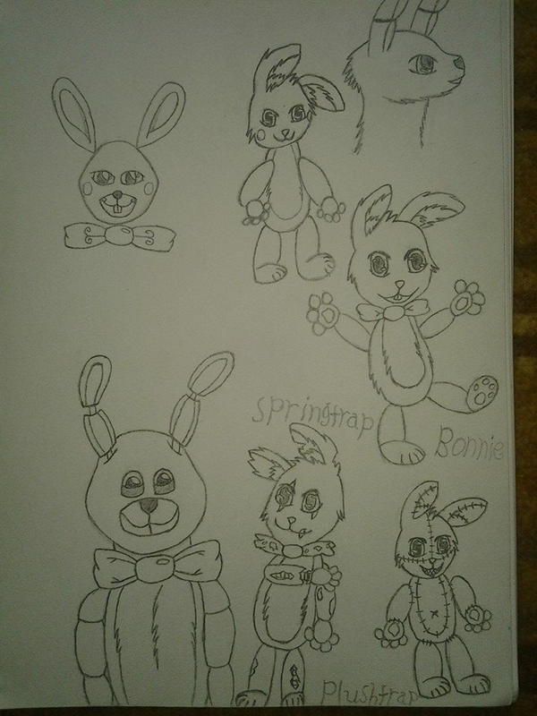 F Naf Rabbit Drawing FNAF bunnies Sketchs. by VirexialisLight on DeviantArt