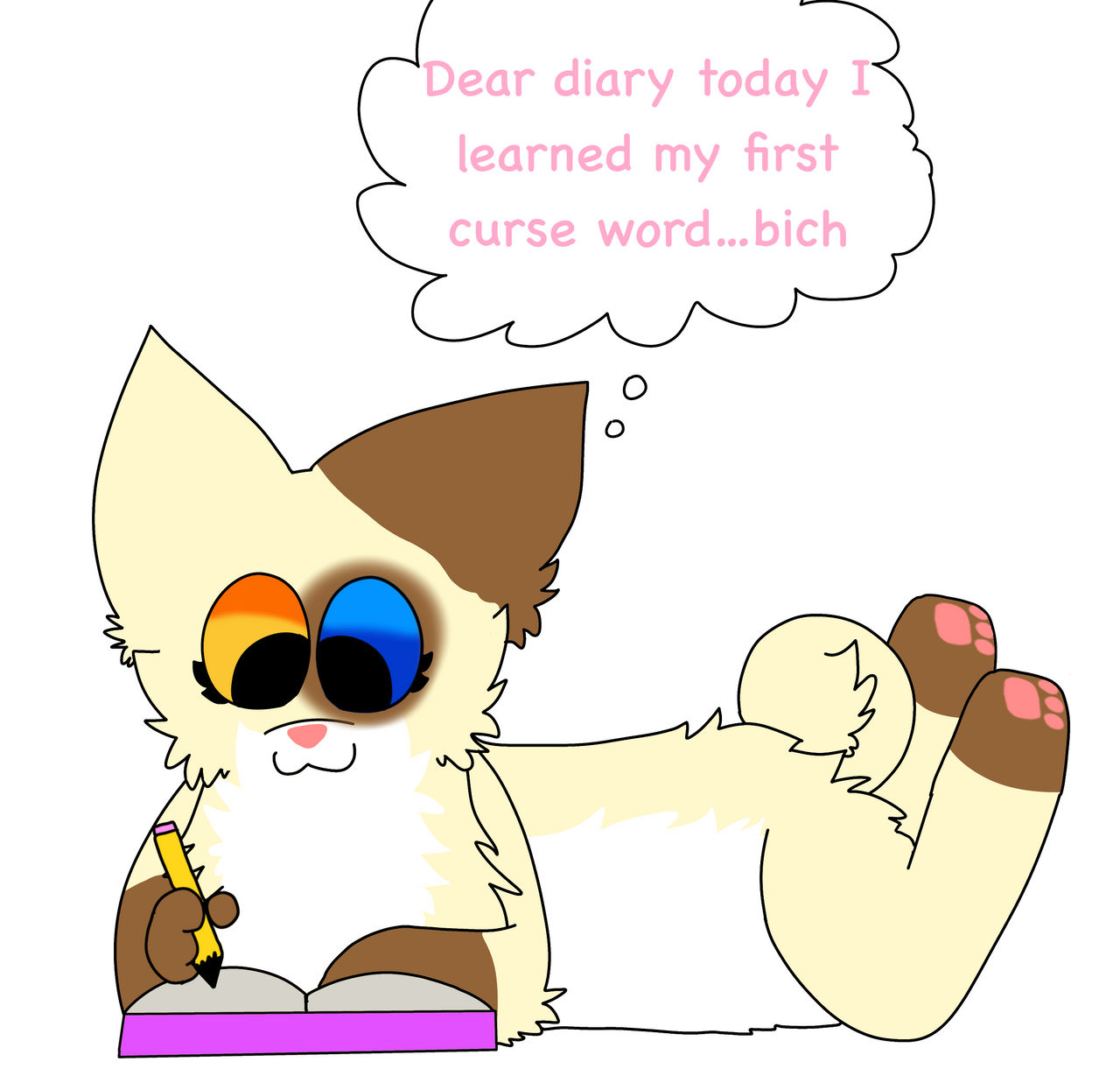 She learned her first curse word 3 by Lassiethesamoyed on DeviantArt