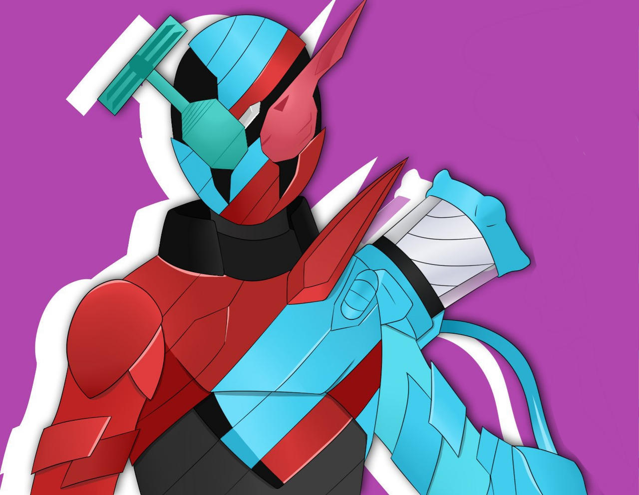 Kamen rider build - Rabbit Soujiki ver by 8bitasterisk on DeviantArt