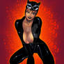 Catwoman Crouched Colored