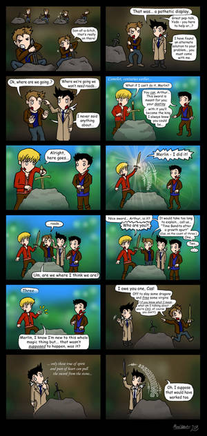 SPN - Merlin: A Swordid Affair