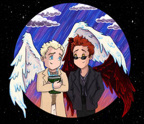 Crowley and Aziraphale: Winging It