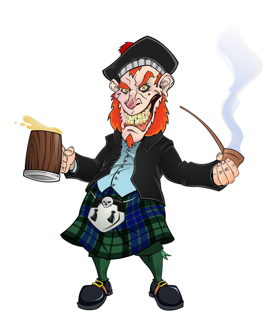 Grinning Scottish Leprechaun