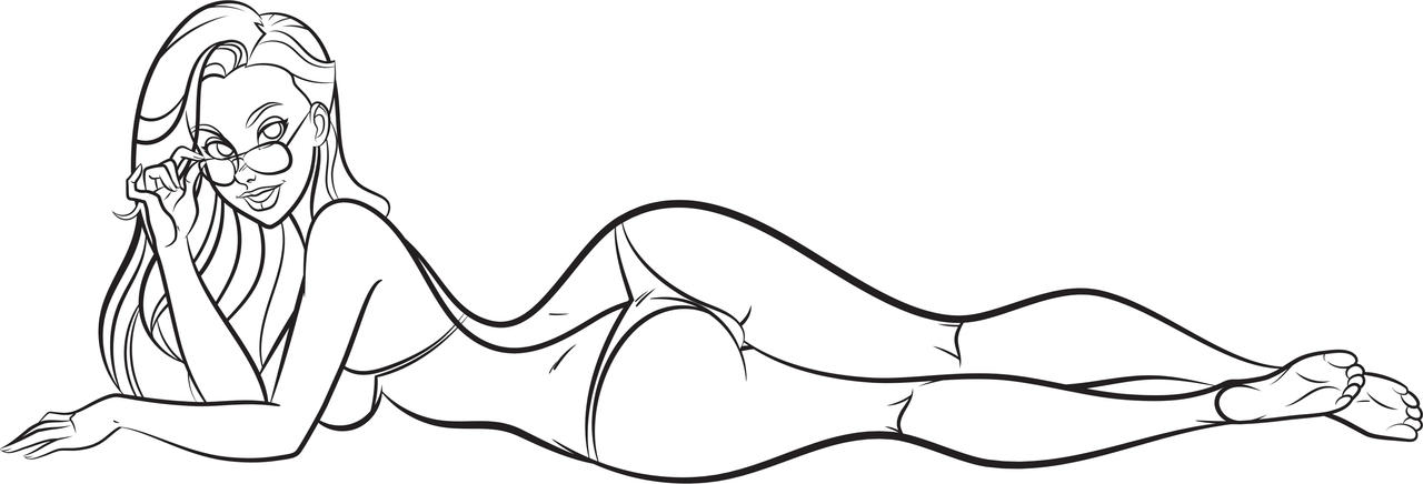 Pin-up Alessia Linework ver.1