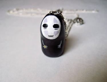 Spirited Away No Face Polymer Clay Necklace