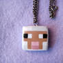 Minecraft Sheep Polymer Clay Necklace