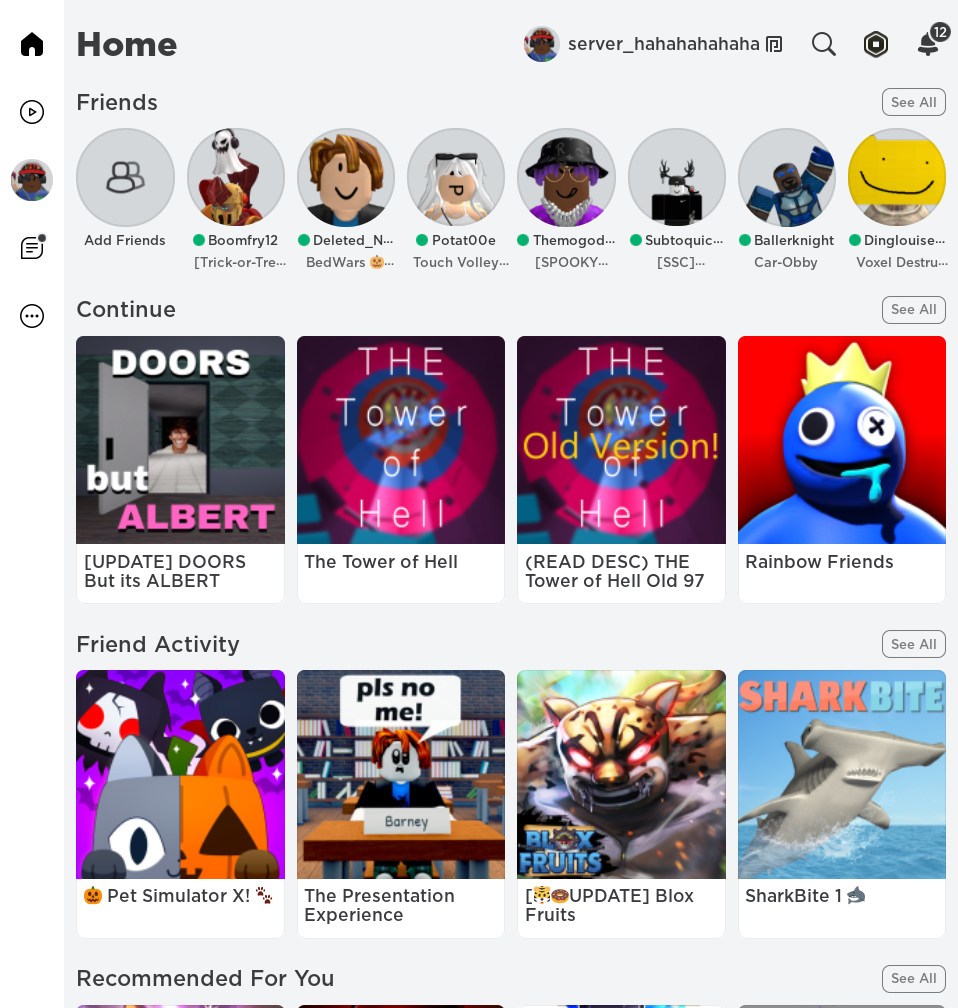 New Roblox Home Page Update! (Roblox) 