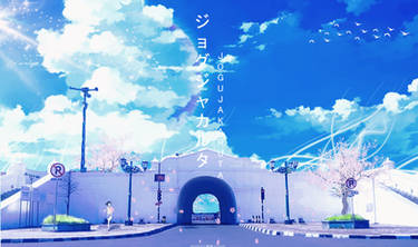 landscape anime of yogyakarta city