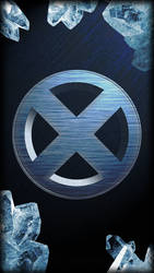 X-Men Logo - Iceman (Galaxy S4 Wallpaper)