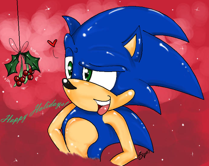 Happy Holidays: Sonic by tinyblue on DeviantArt
