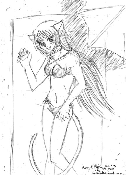 Commission: Cat Girl Sketch