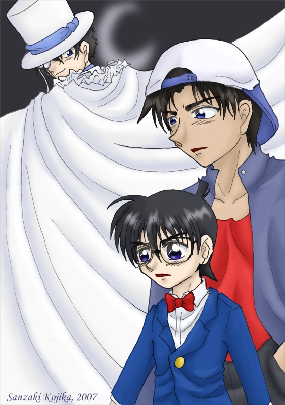 Conan, Heiji, Kid- WIP