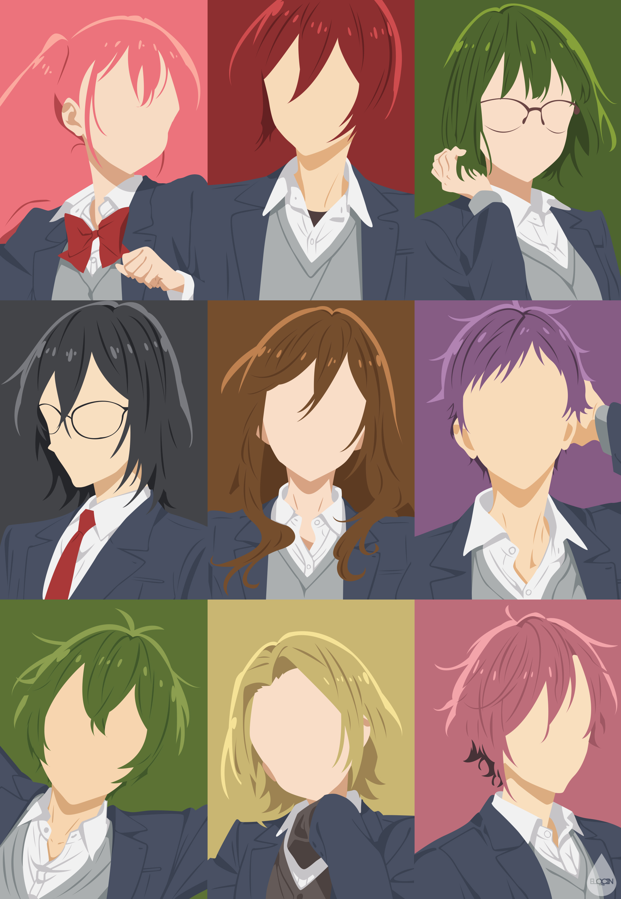 Hori and Miyamura [ Minimalist ] Horimiya by IMO7 on DeviantArt